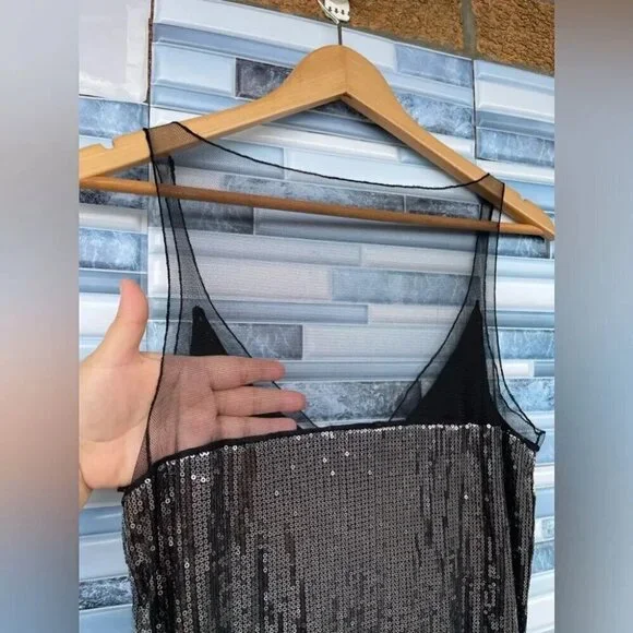 White + Warren Sequin dress size medium - Picture 7 of 10